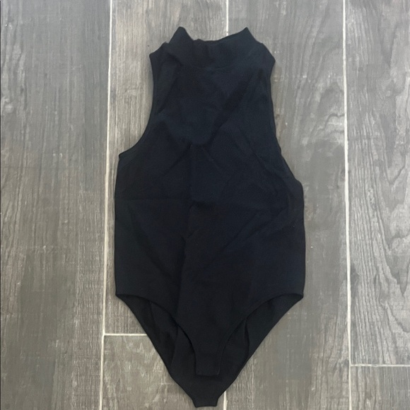 sugar moon Tops - Elegant Black Sleeveless Bodysuit
